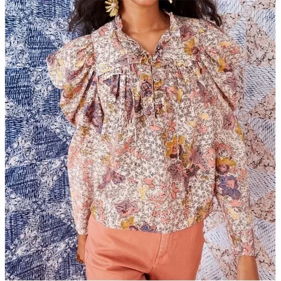 NWOT Ulla Johnson Remy Puff Long Sleeve
Sunburst Floral Blouse Top Shirt Size 6 - Picture 3 of 14